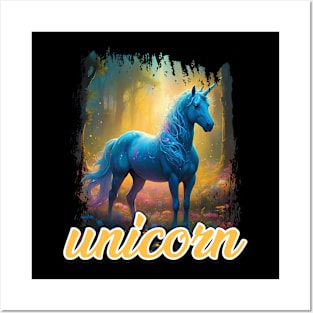 Enchanted Forest Unicorn Posters and Art